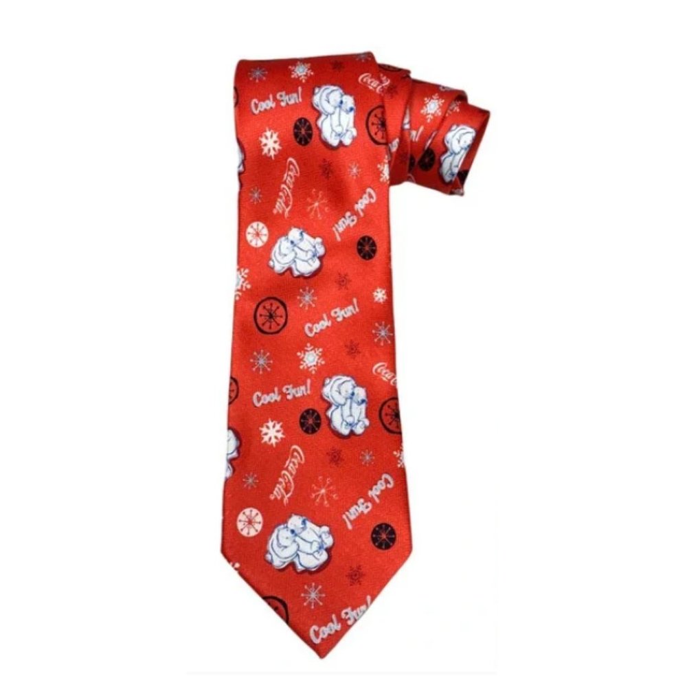 Vintage Coca-Cola Polar Bears Holiday Necktie | Christmas | Seasonal | Novelty